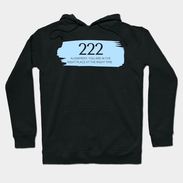 222 Angel Number blue Hoodie by anrockhi